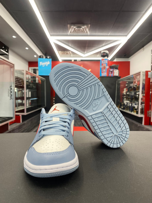 Wmns Air Jordan 1 Low “Blue Whisper Dune Red”